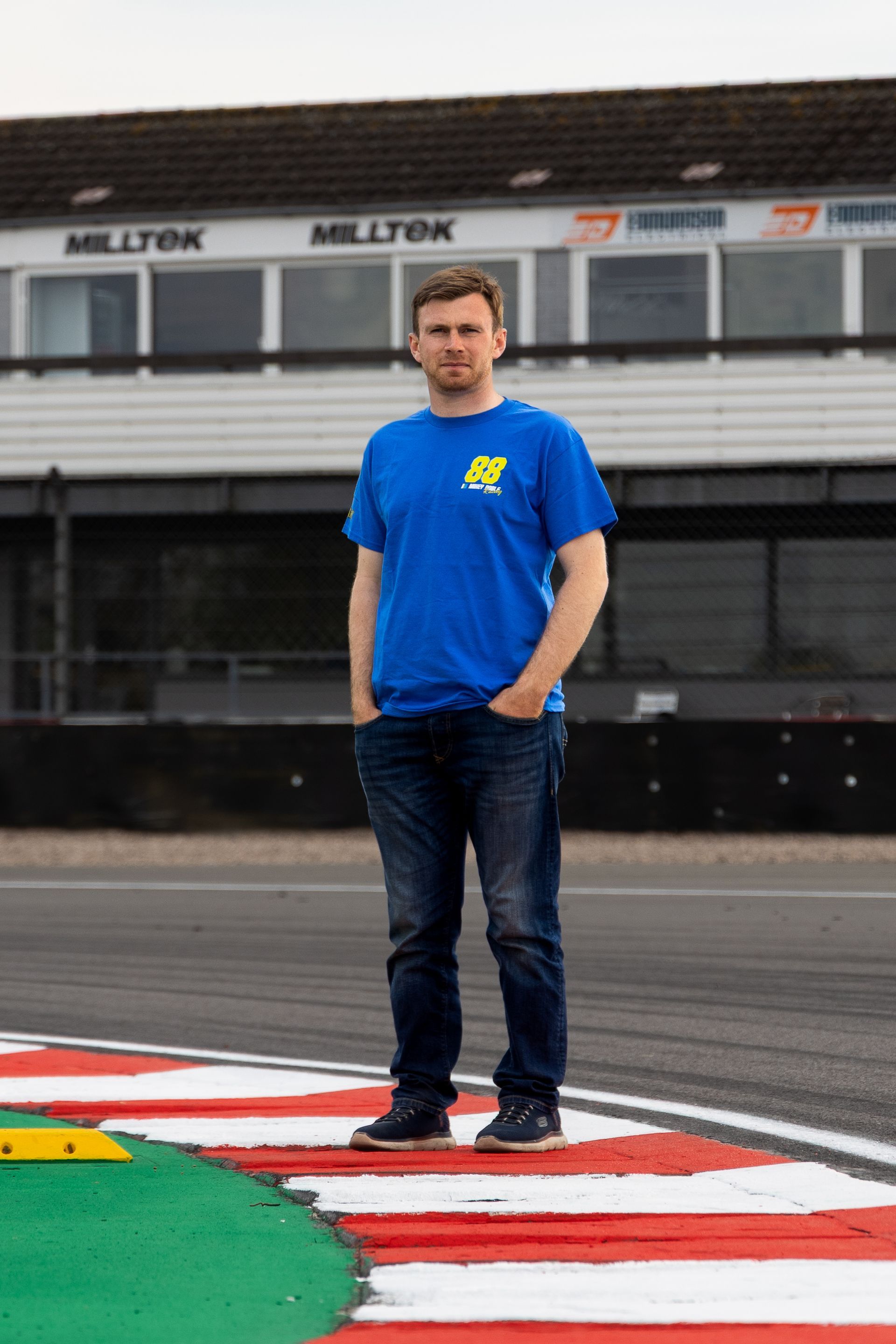 #88ARMY T-Shirt modelled by Mikey Doble at Donington Park Circuit