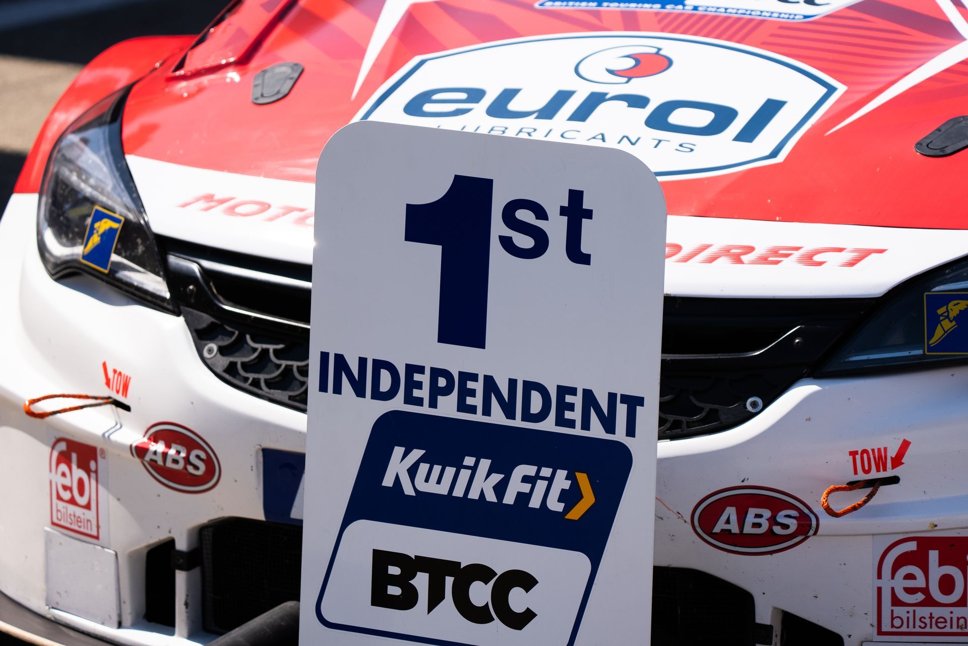 Mikey Doble at Parc fermé after winning the independent trophy at Brands Hatch Indy Round 4 BTCC 2025