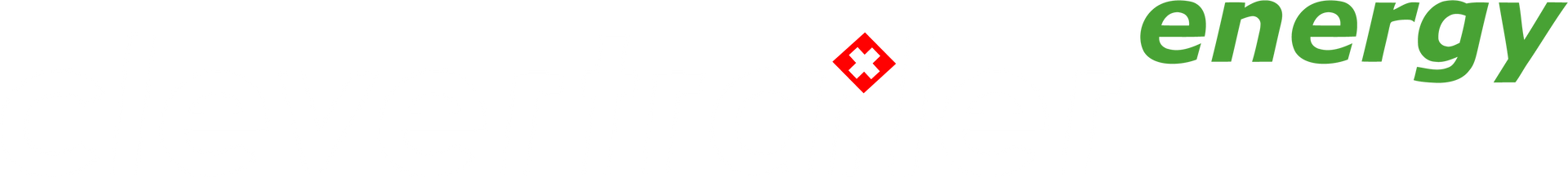 Ein kleines, rotes, rautenförmiges Symbol neben dem Wort „Energie“, das in grünen Kleinbuchstaben geschrieben ist.
