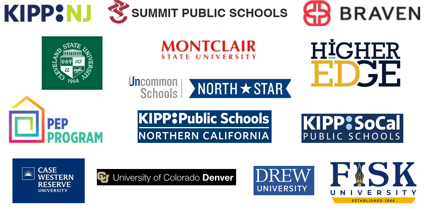 A list of schools including kipp nj summit public schools and braven