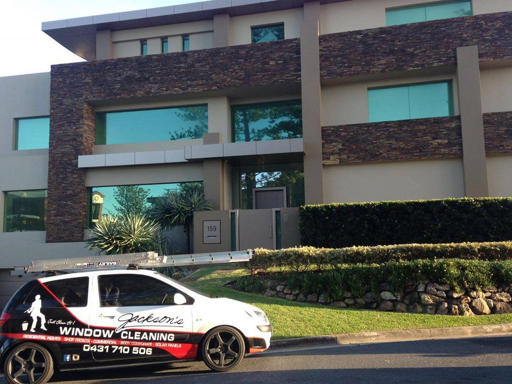 Freshly Cleaned Windows of A Modern Residential House — Jackson's Window Cleaning in Nerang, QLD