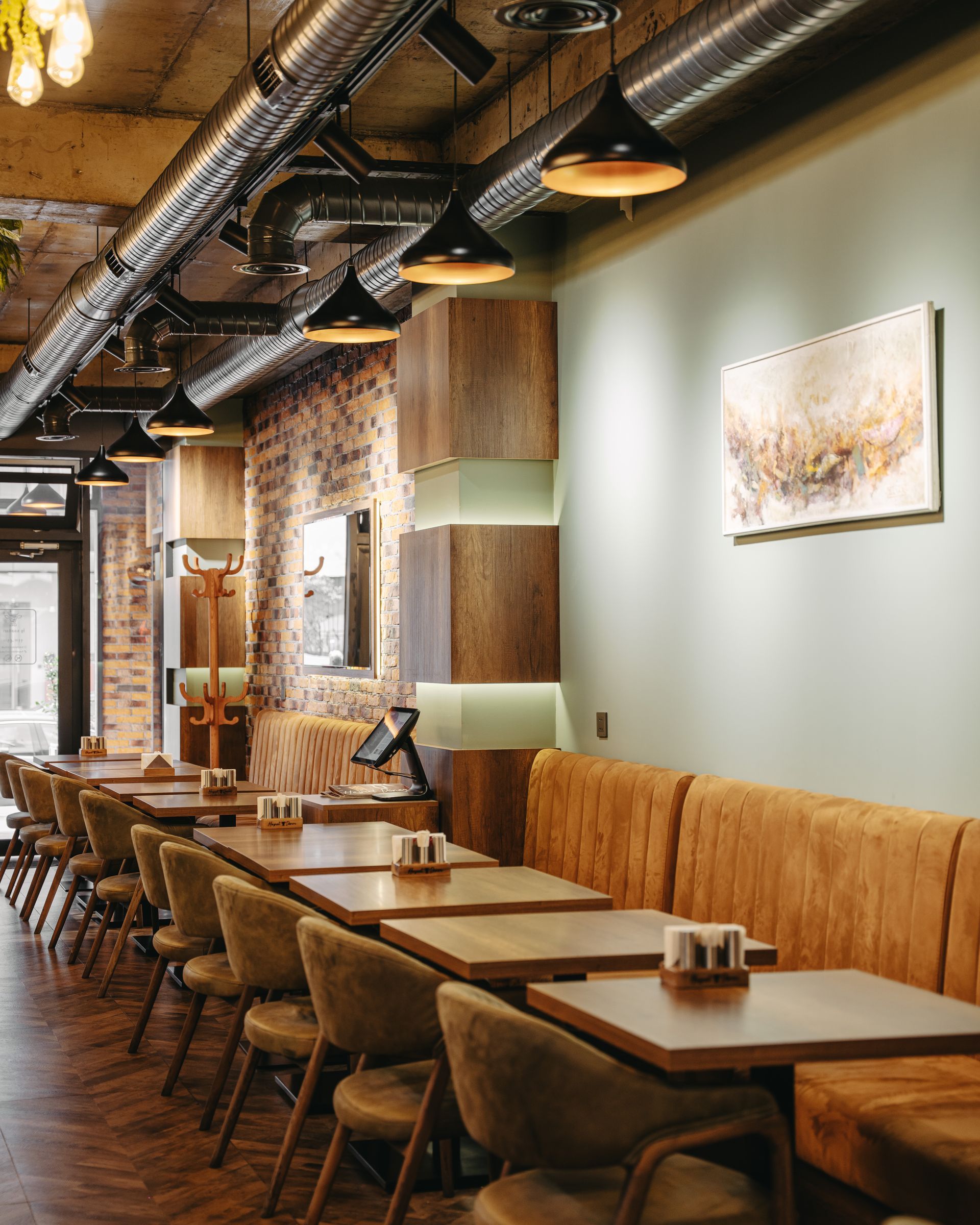 Modern interior of Hayret Döner restaurant