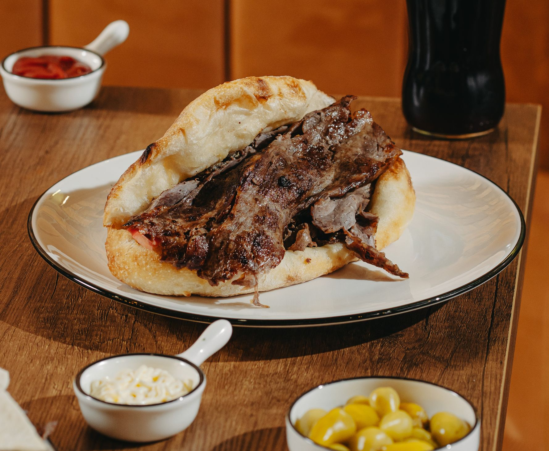 Wood-fired döner served on fresh bread