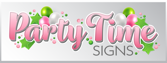 Party Time Signs company logo. 