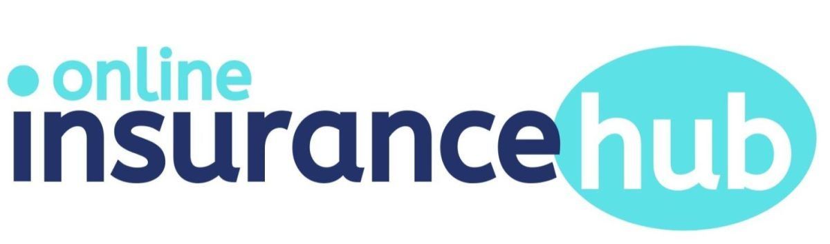 Online Insurance Hub logo in teal and dark blue text on a white background