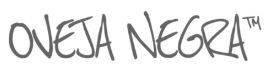 A black and white logo for oveja negra on a white background.
