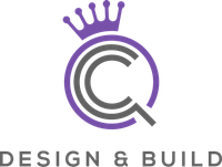 The logo for qc flippers has a purple circle with a crown on top of it.