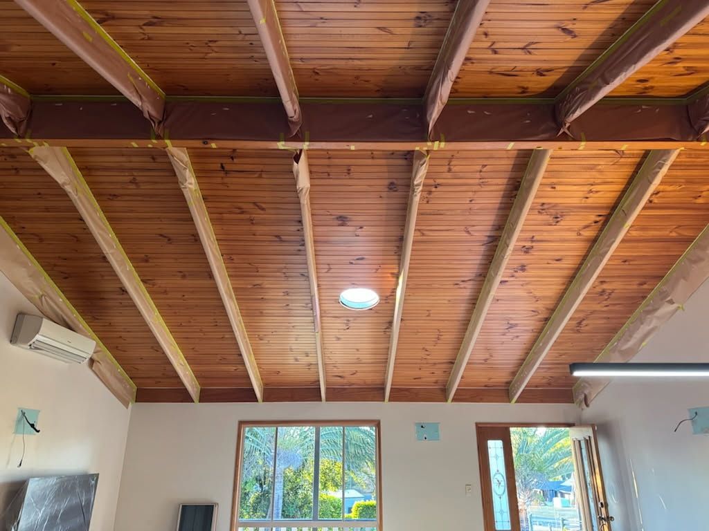 A Room With a Vaulted Wood-plank Ceiling — Priority Painters in Gladstone Central, QLD