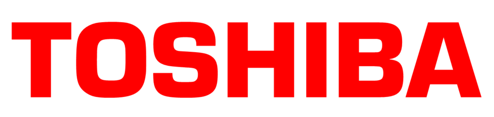 Toshiba logo in red text.