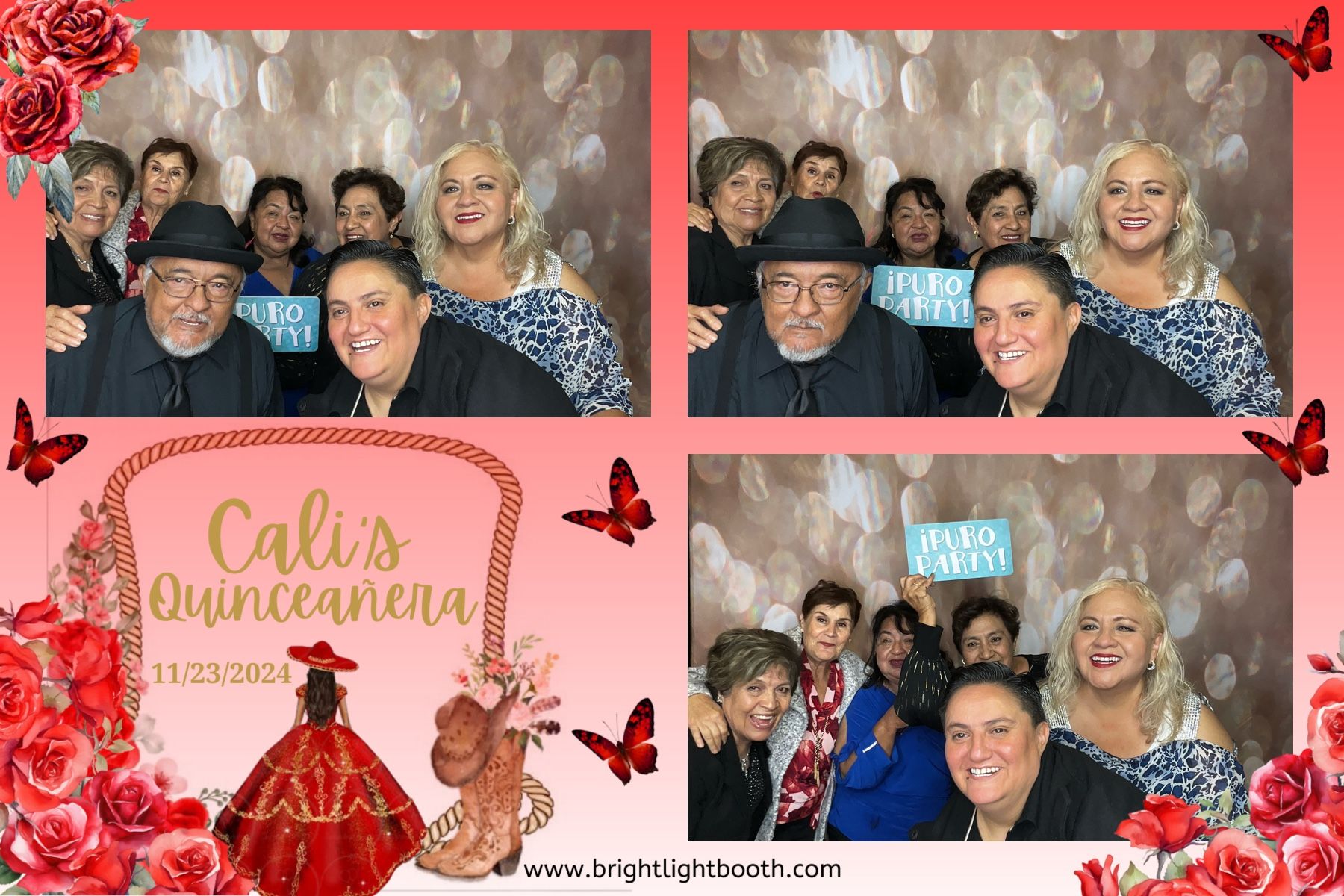 Quinceañera photo booth print from Cali's celebration in Wildomar, CA