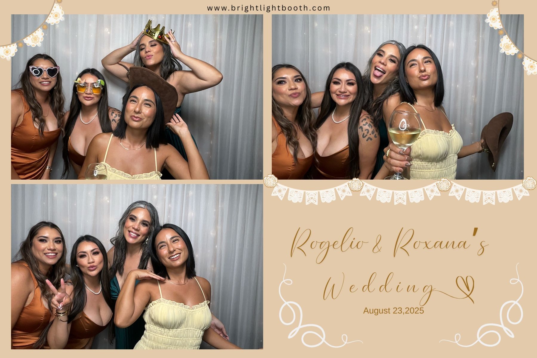 Bridesmaids enjoying the Brightlight Photo Booth at a Fallbrook wedding