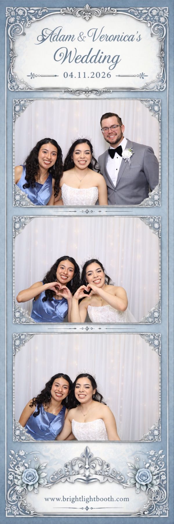 Wedding photo booth print from Adam & Veronica's Moreno Valley wedding