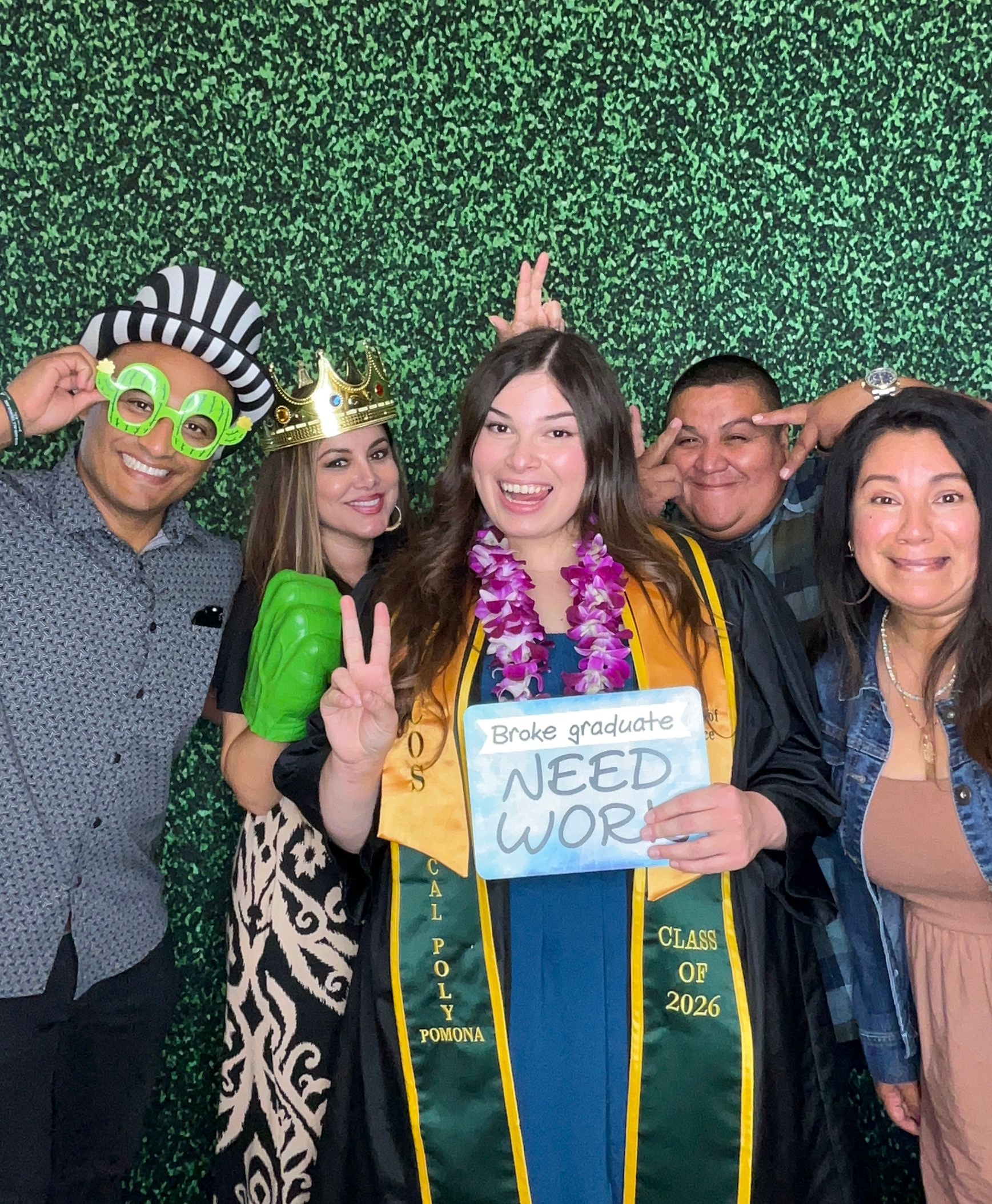 Graduation celebration with guests using Brightlight Photo Booth