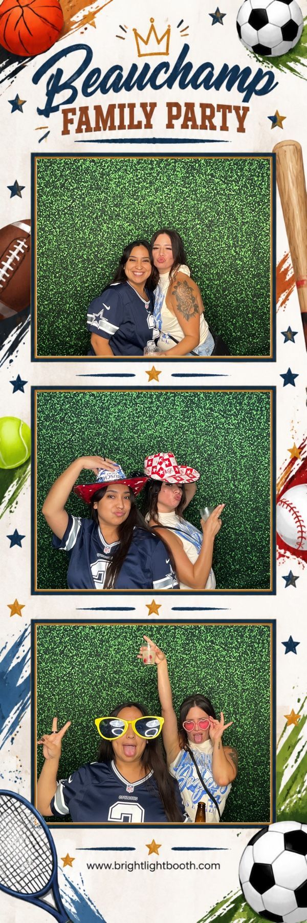 Beauchamp Family Reunion Luxe Prints photo booth experience in Riverside, CA