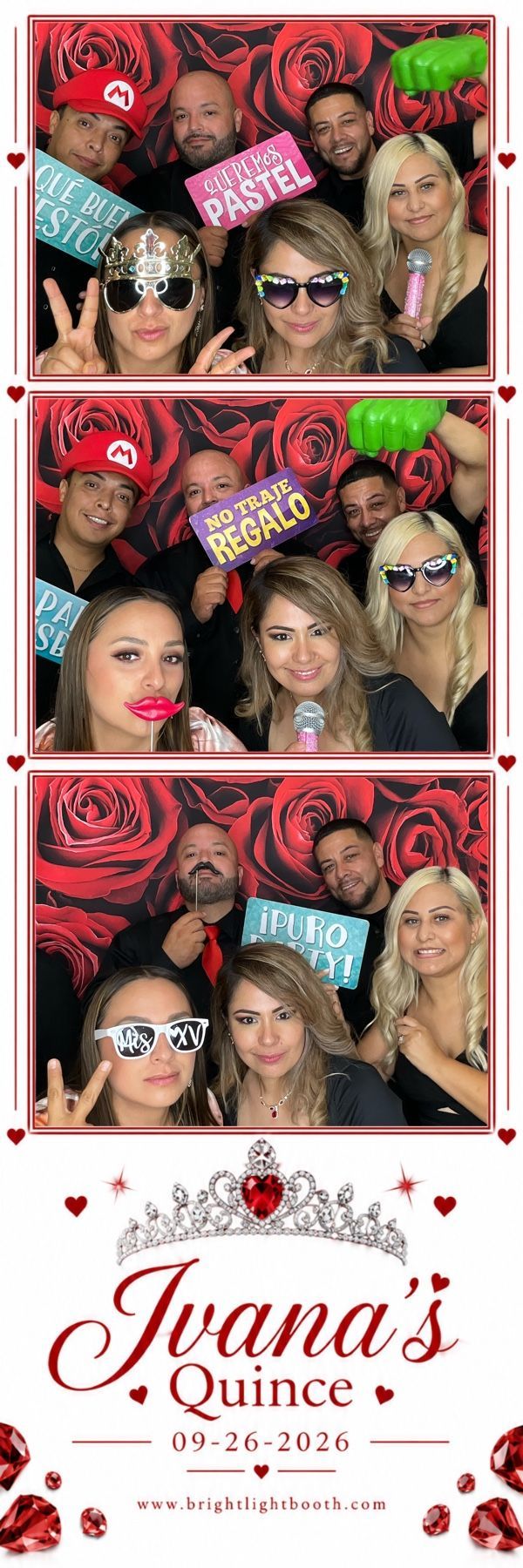 Friends making fun memories with Brightlight Photo Booth’s Luxe Prints Experience