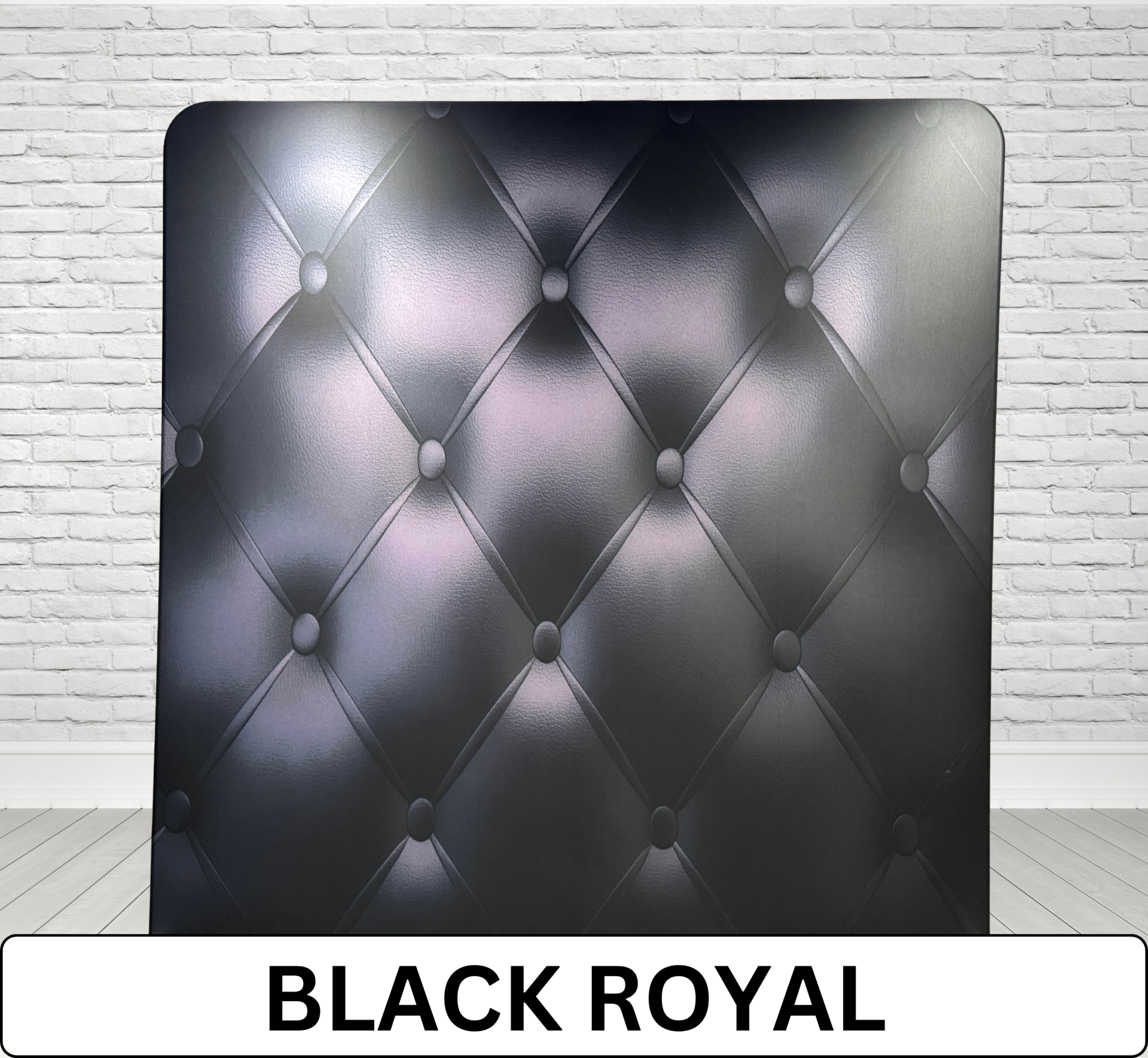 black royal photo booth backdrop
