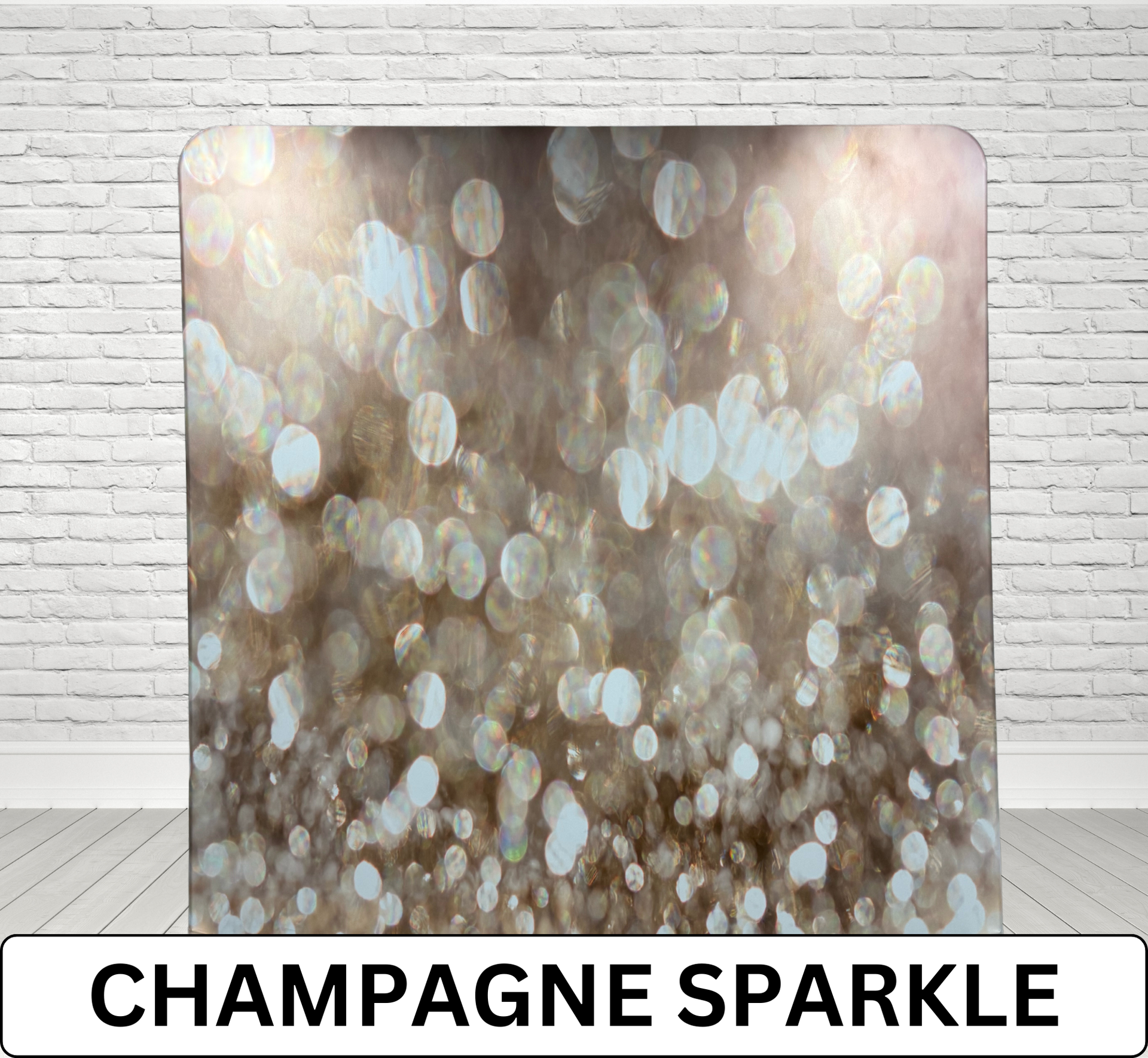 champagne sparkle photo booth backdrop