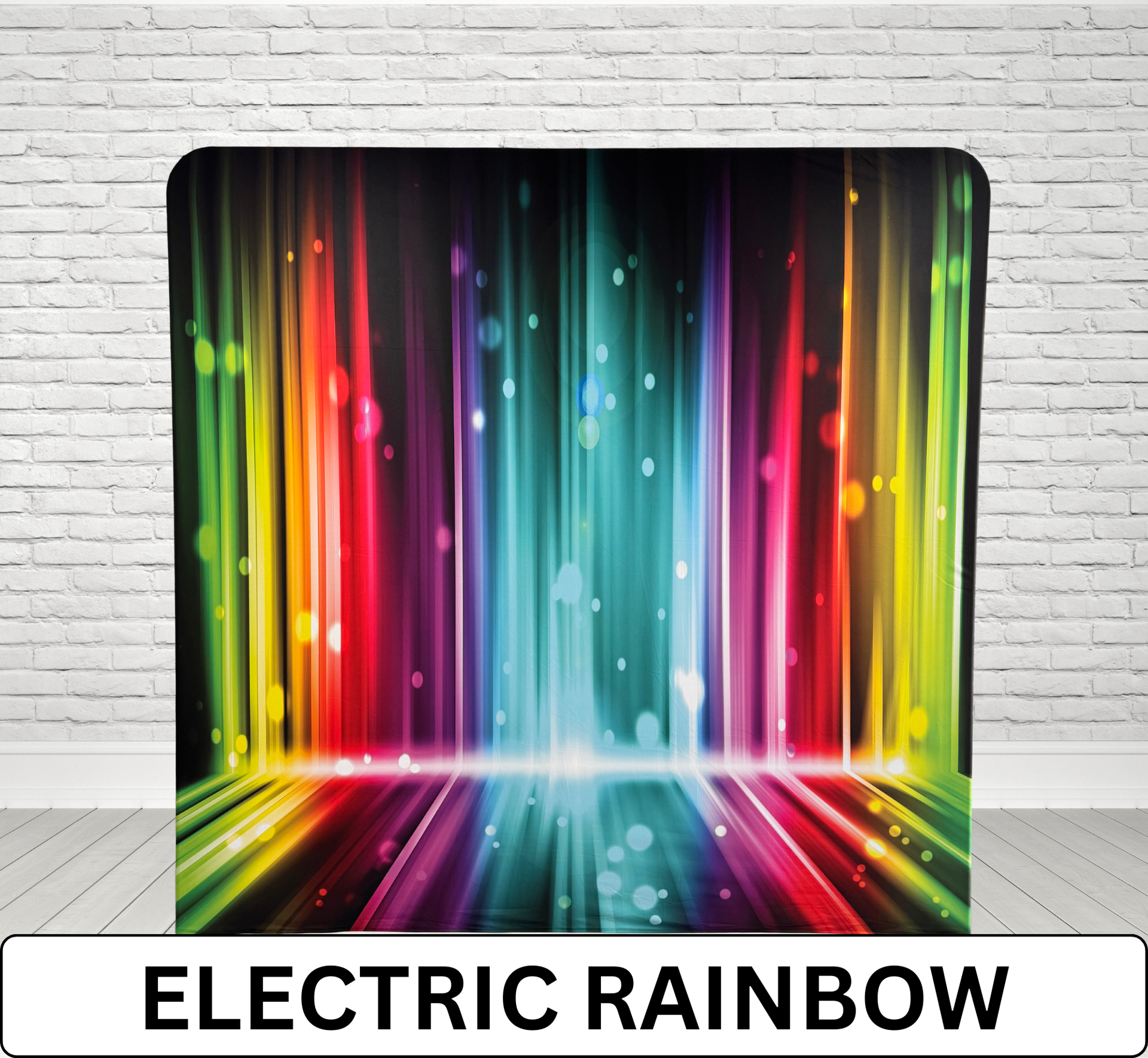 Electric Rainbow photo booth backdrop