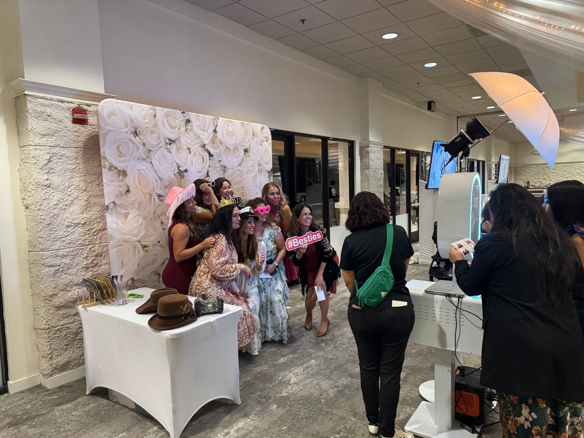 Luxury photo booth experience at a quinceañera celebration