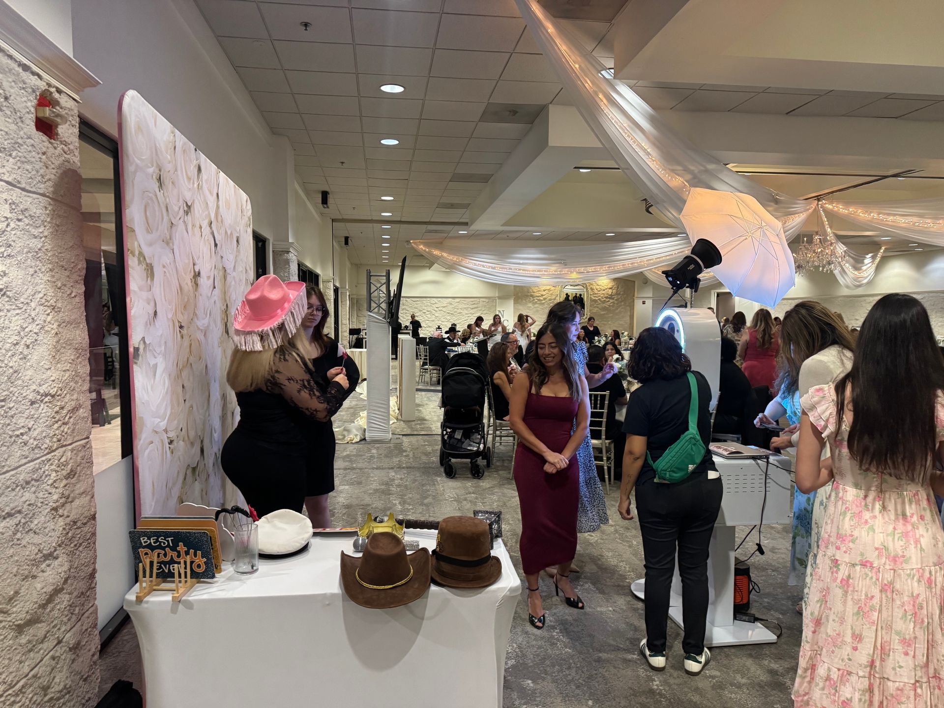 Brightlight Photo Booth entertaining wedding guests at Eagle Glen Golf Club in Corona, California