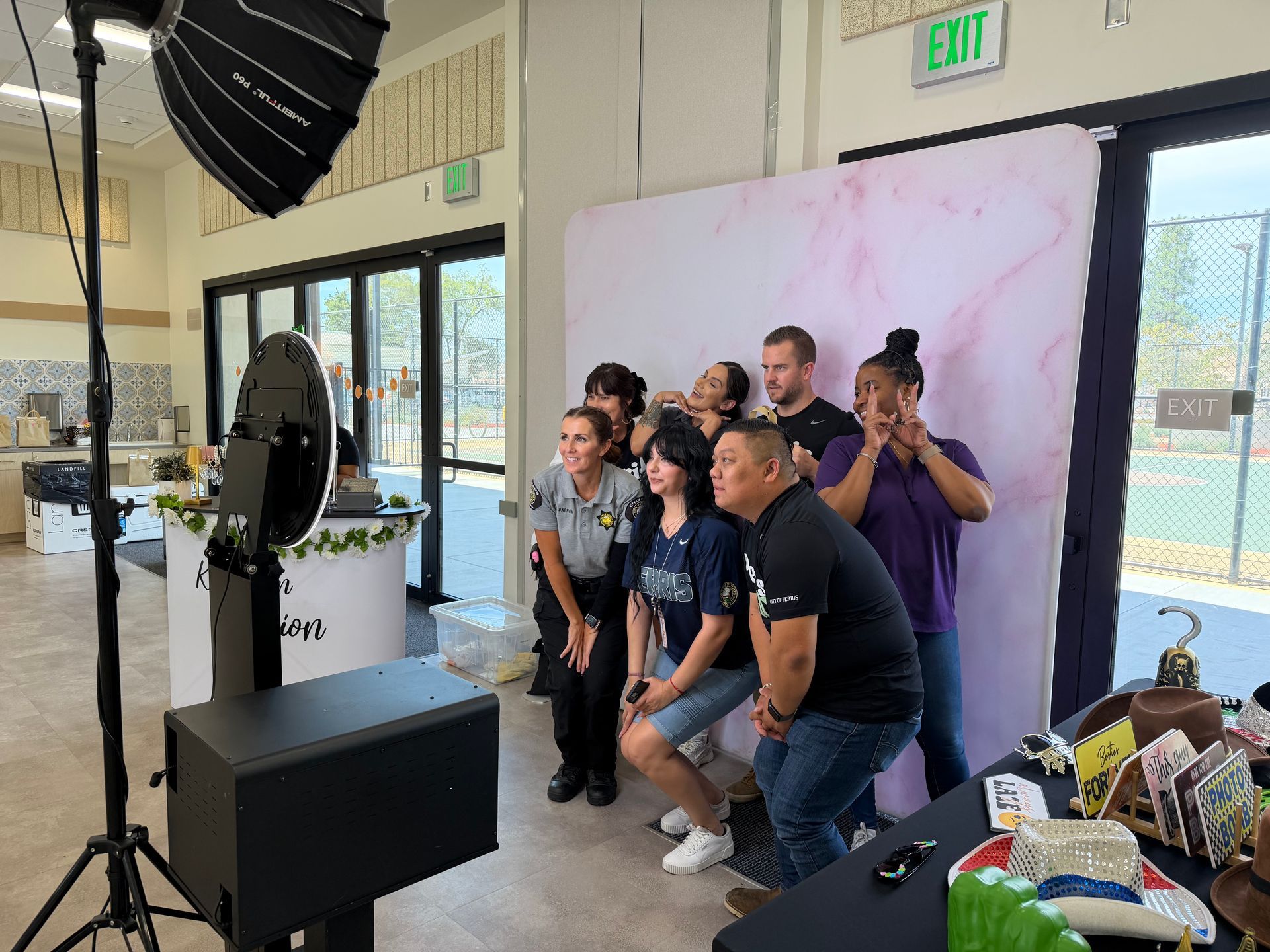 City of Perris employees enjoying Brightlight Photo Booth at the 2026 Employee Appreciation Luncheon