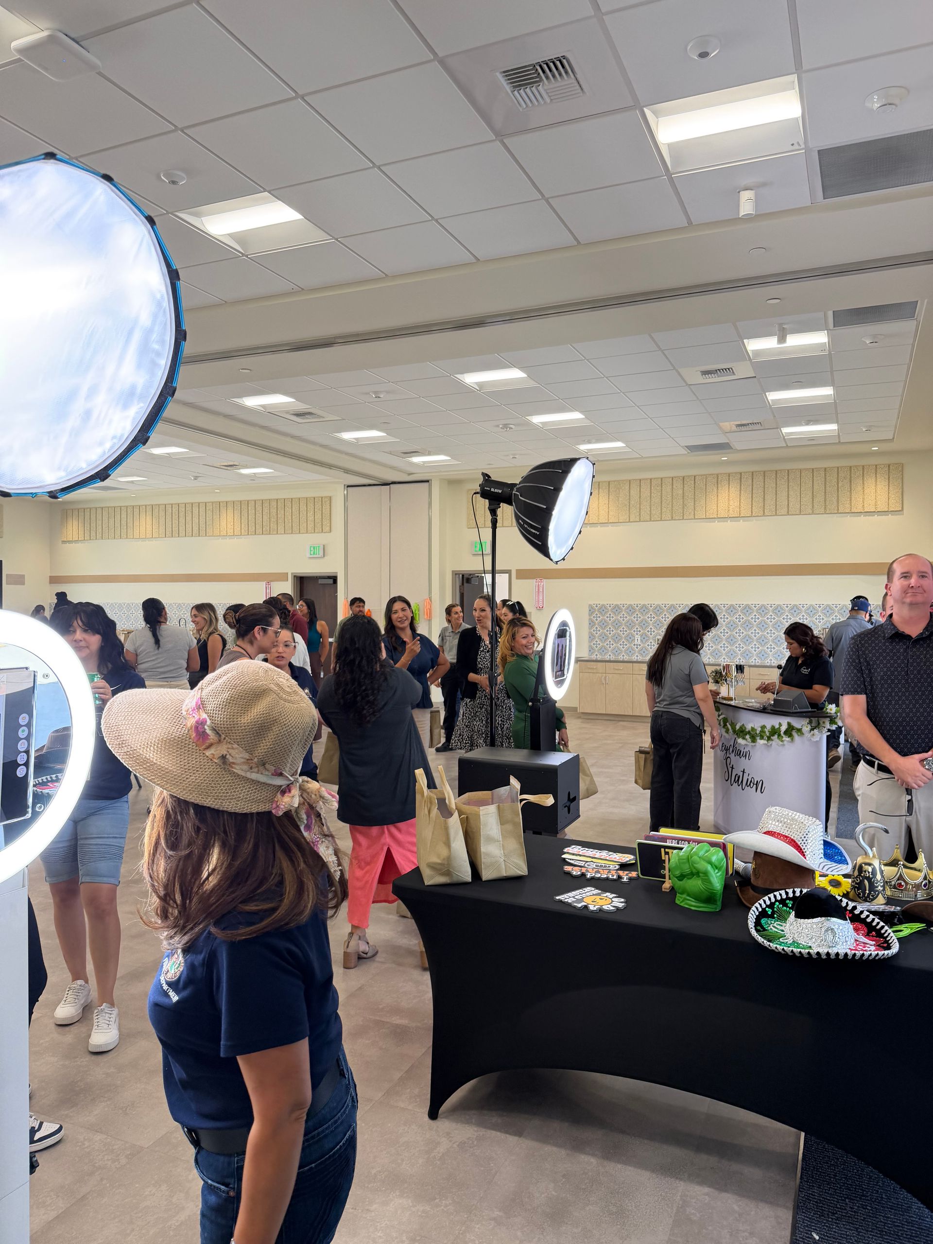 Two photo booth setups for the City of Perris Employee Appreciation Luncheon