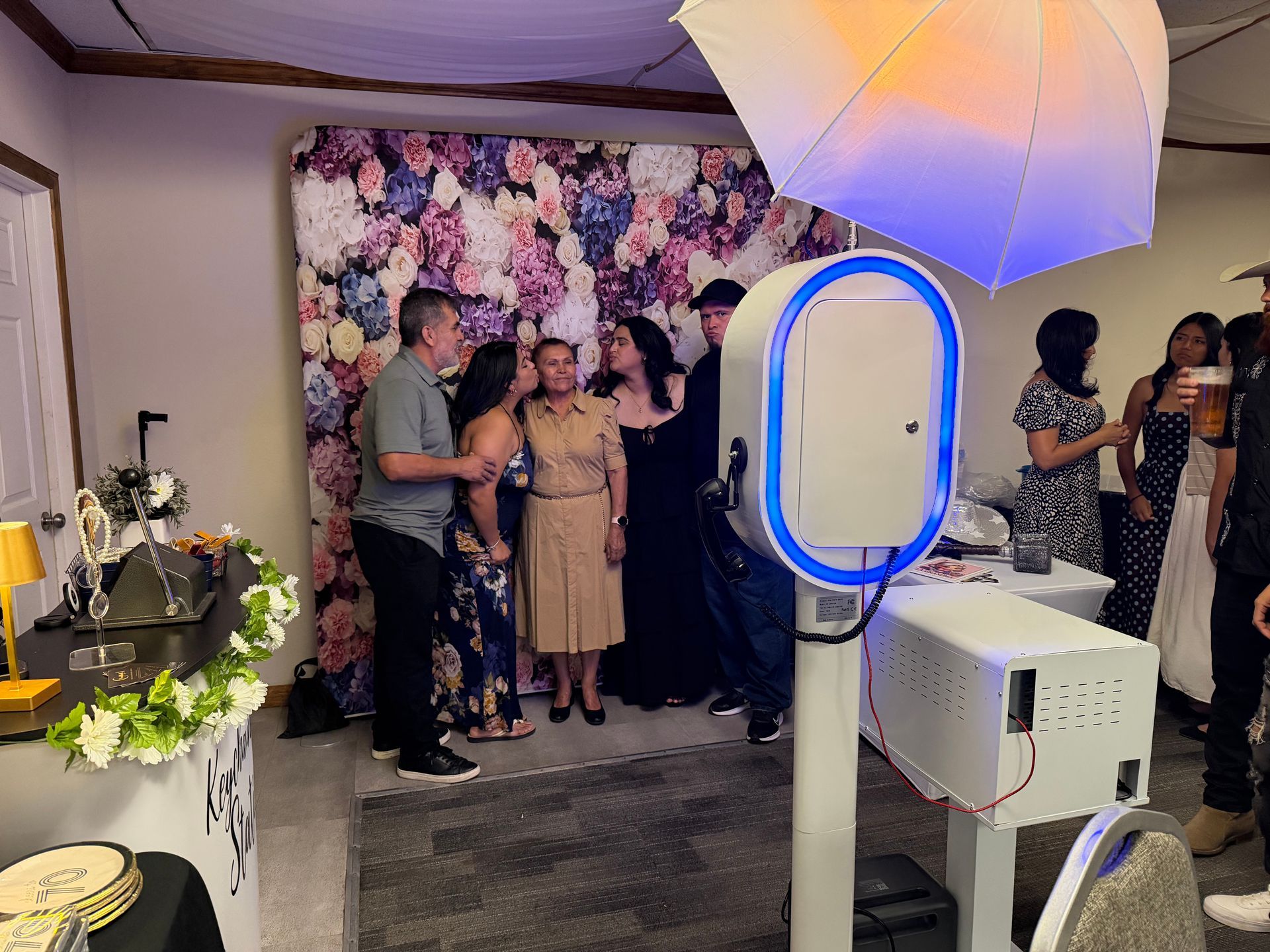 Consuelo celebrating her 70th birthday with our DSLR photo booth at Dos Lagos Golf Course