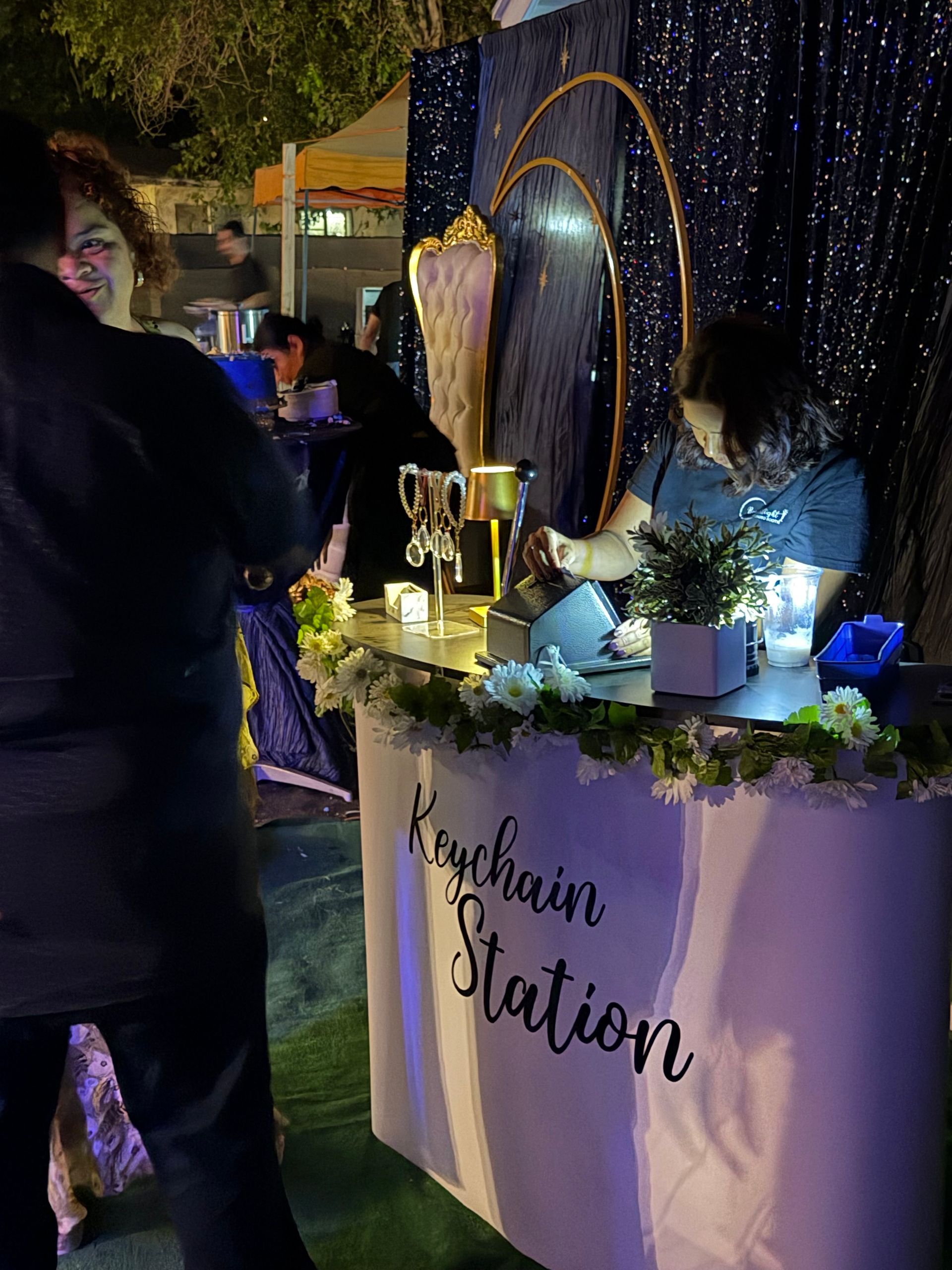 Keychain Station at Marleni’s Quinceañera photo booth in Riverside