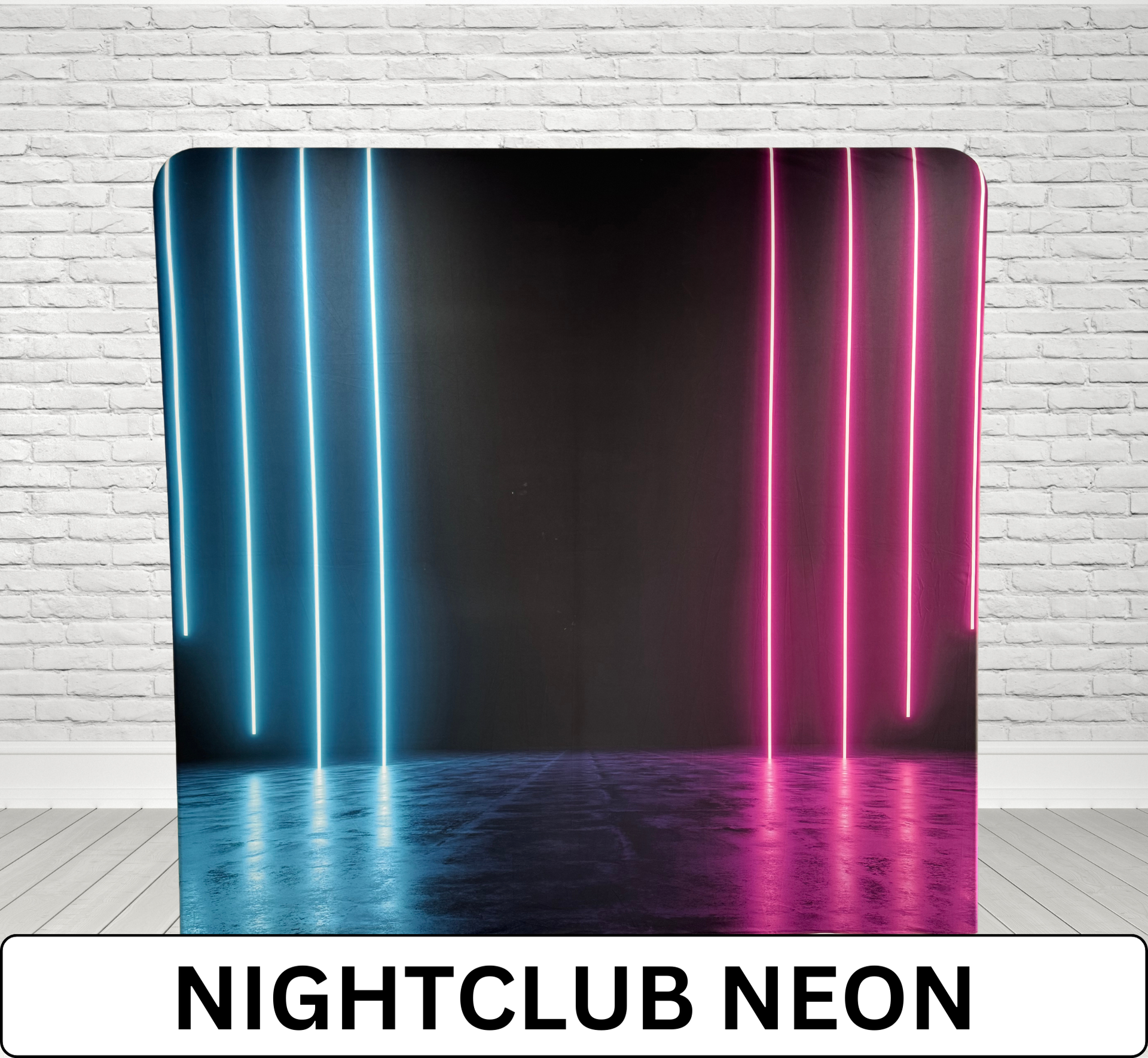 nightclub neon photo booth backdrop
