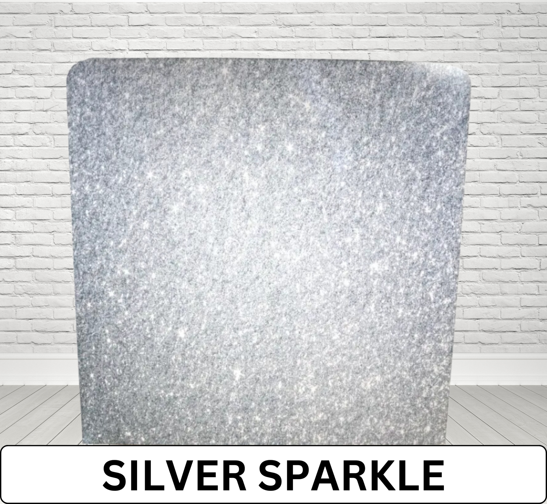 silver sparkle photo booth backdrop
