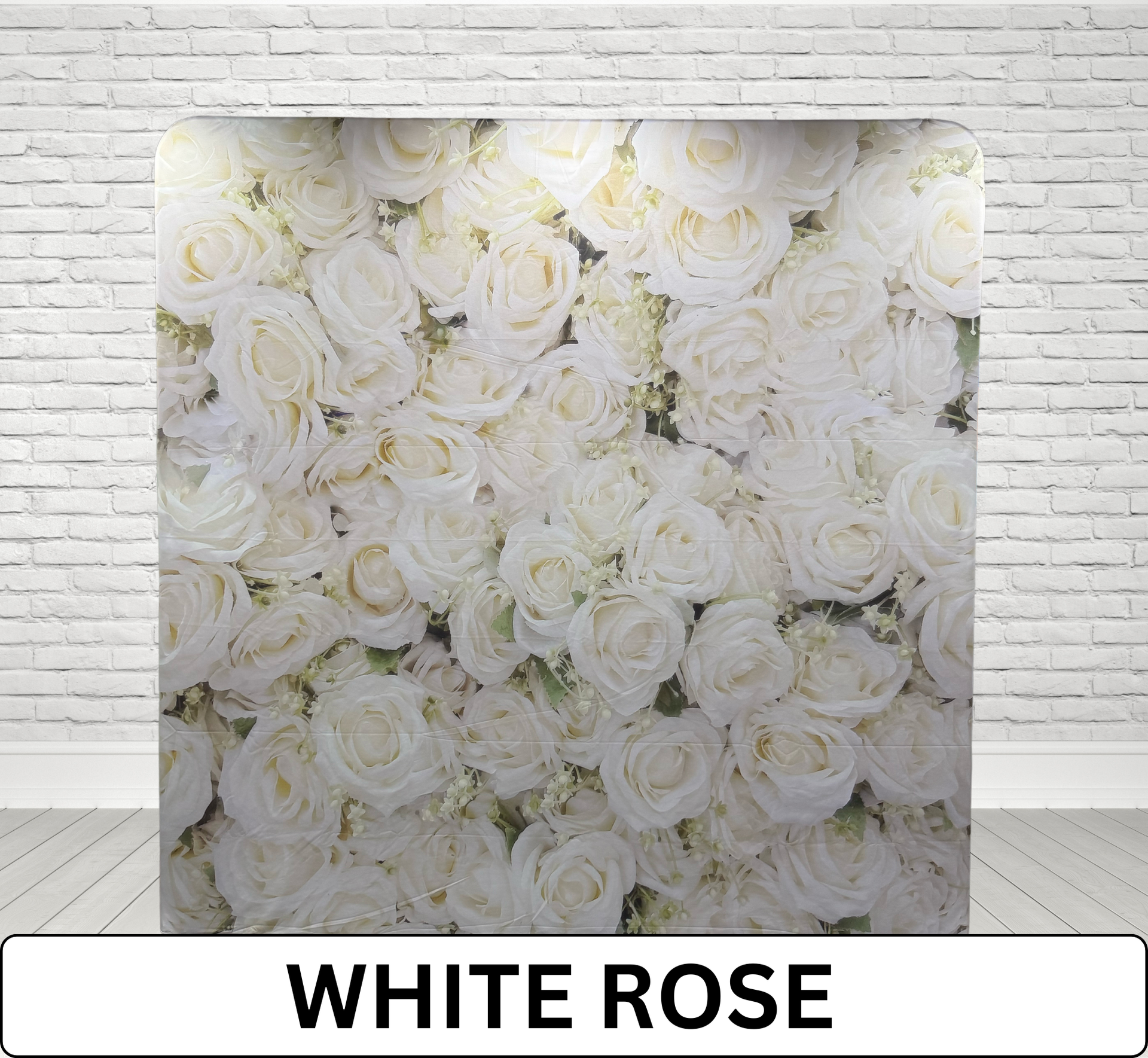 white rose photo booth backdrop