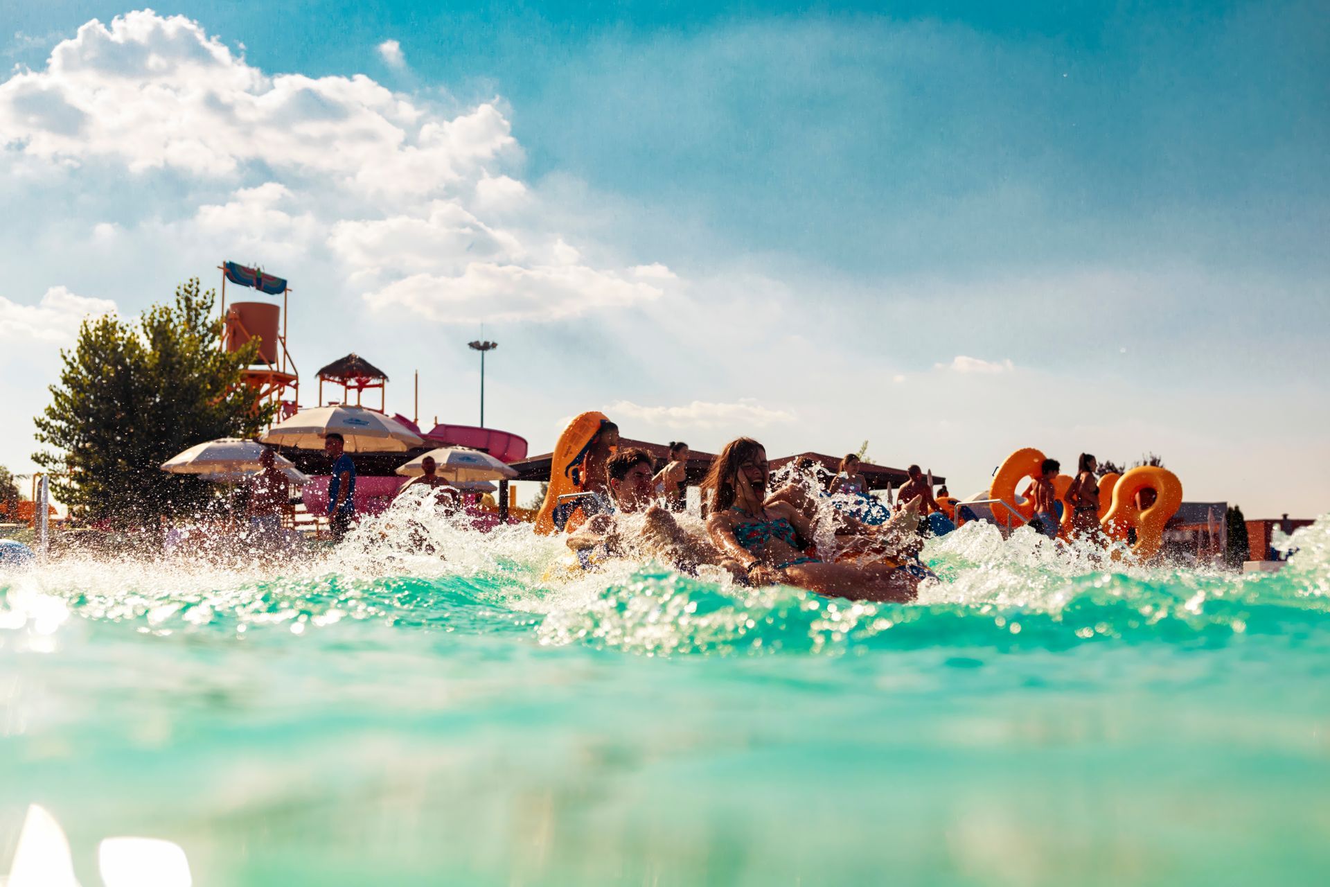 People swimming