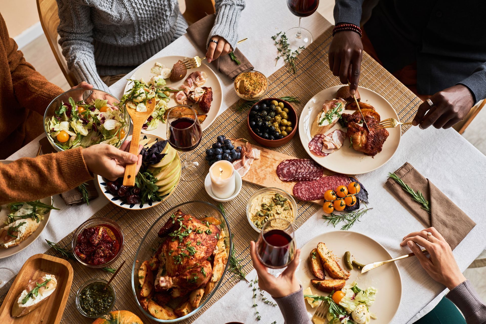 People dining together