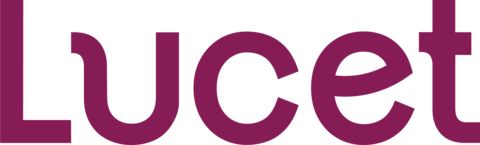 Lucet, a word in dark purple font.