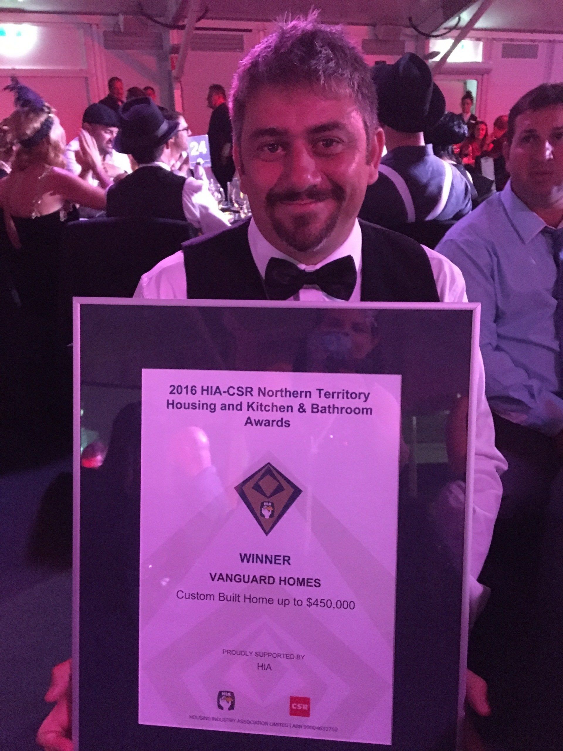 Vanguard Homes receiving building award