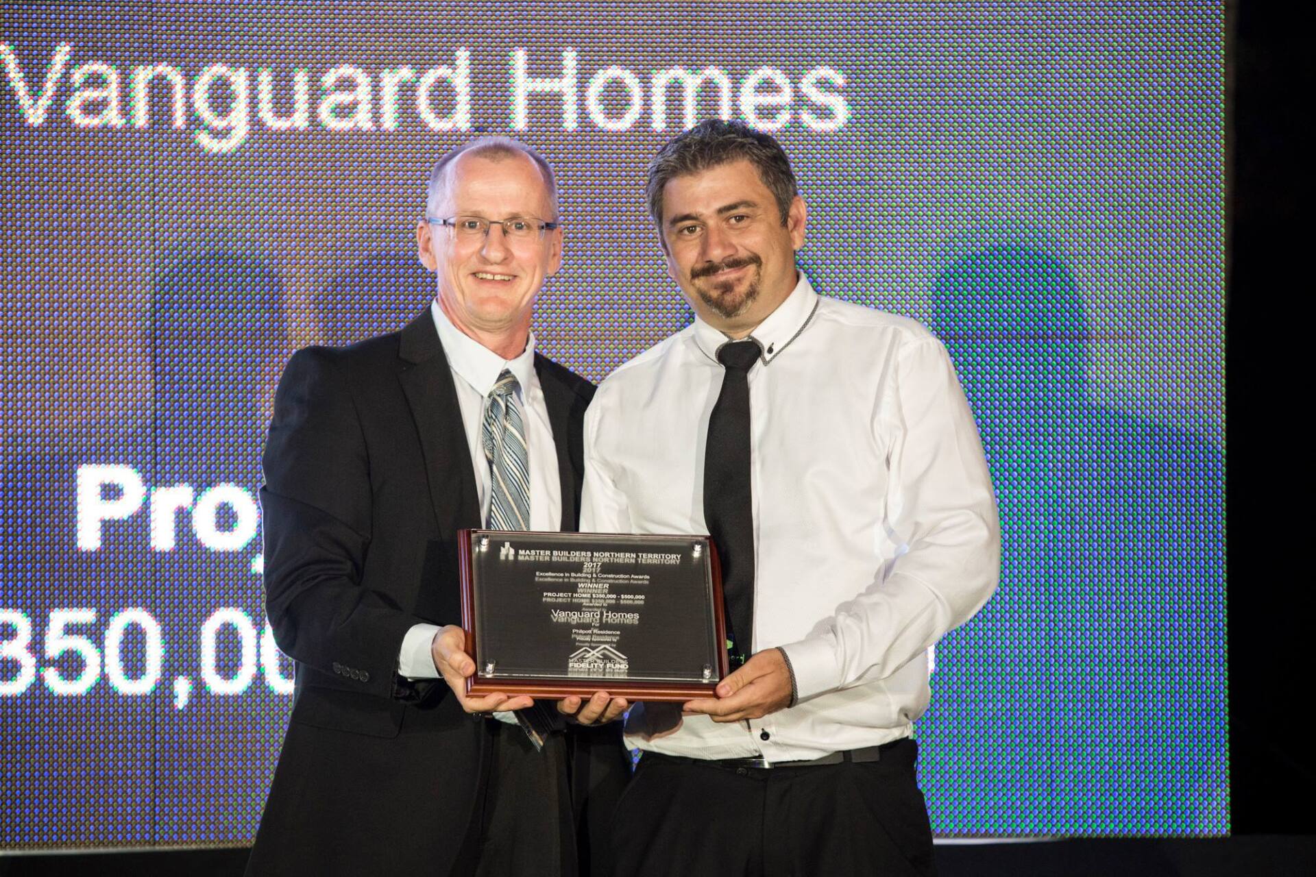 Vanguard Homes receiving building award