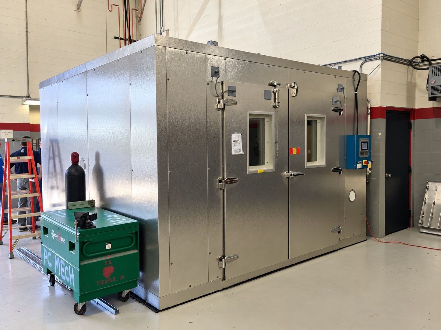 HVAC technician during calibration service