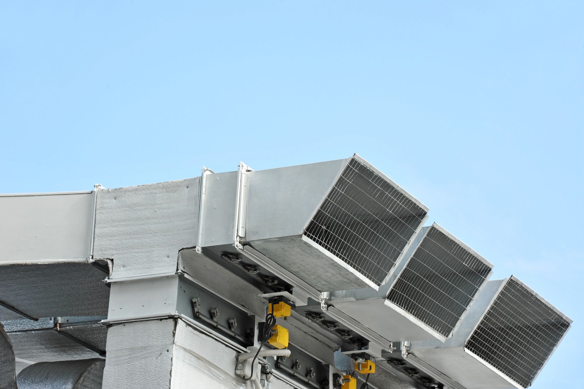 industrial HVAC unit on top of building