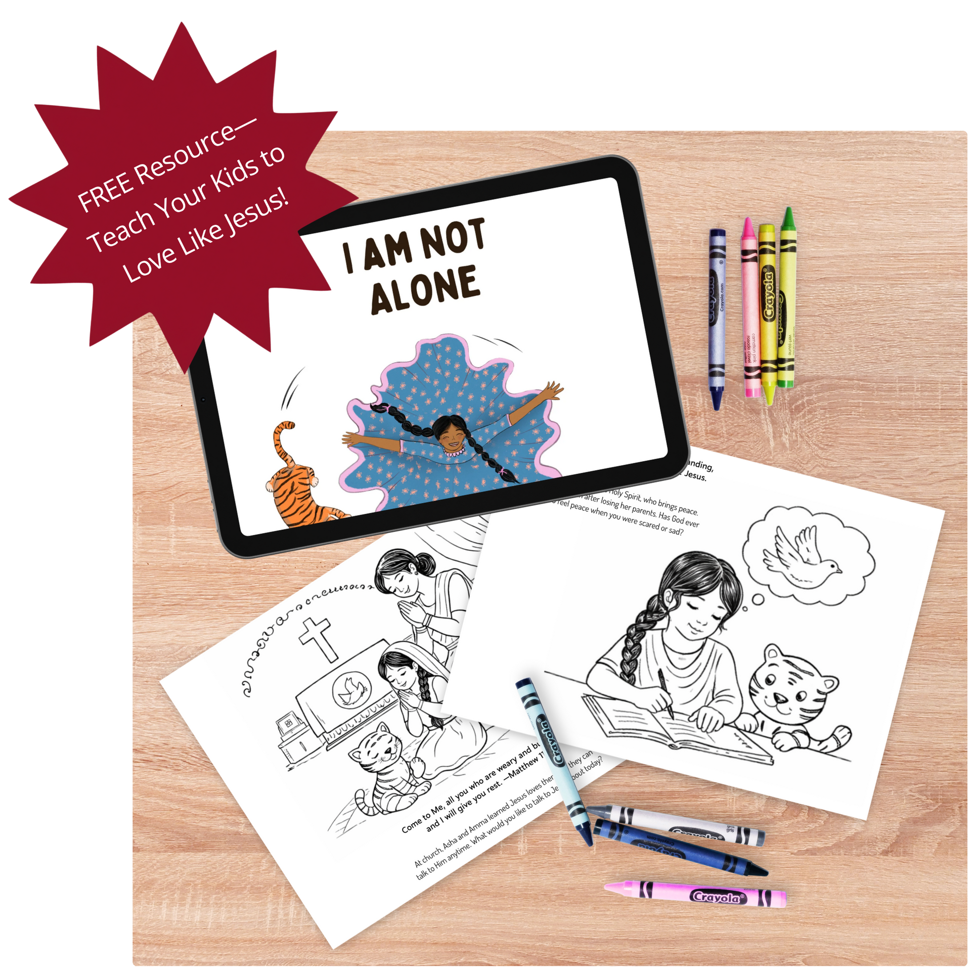 Coloring and conversation resource to teach kids and grandkids about missions and to love like Jesus and care for orphans and widows.
