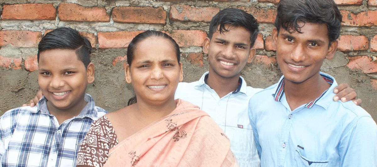 A widow in rural South Asia successfully raises her 3 orphaned sons because of the care she receives through Restoring Hope.