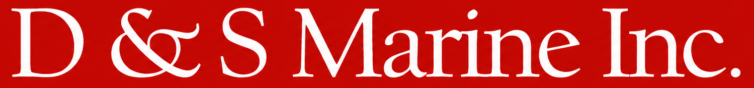 D&S Marine Inc. logo in red serif lettering on a white background