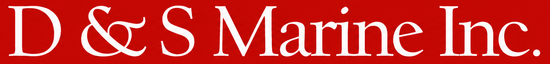 D&S Marine Inc. logo in red serif lettering on a white background