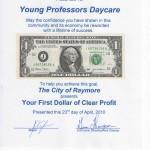 First Dollar of Clear Profit — Raymore, MO — Young Professors Daycare, LLC