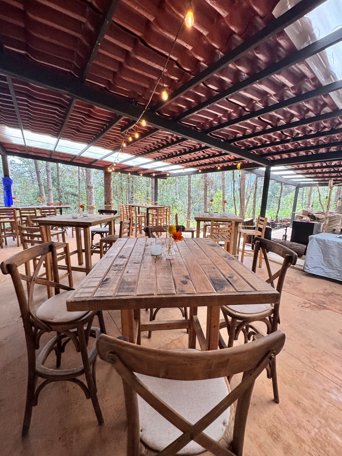 restaurante en glamping