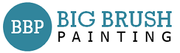 Big Brush Painting logo with blue circle and bold teal text