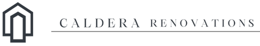 A logo for a company called caldera renovations.