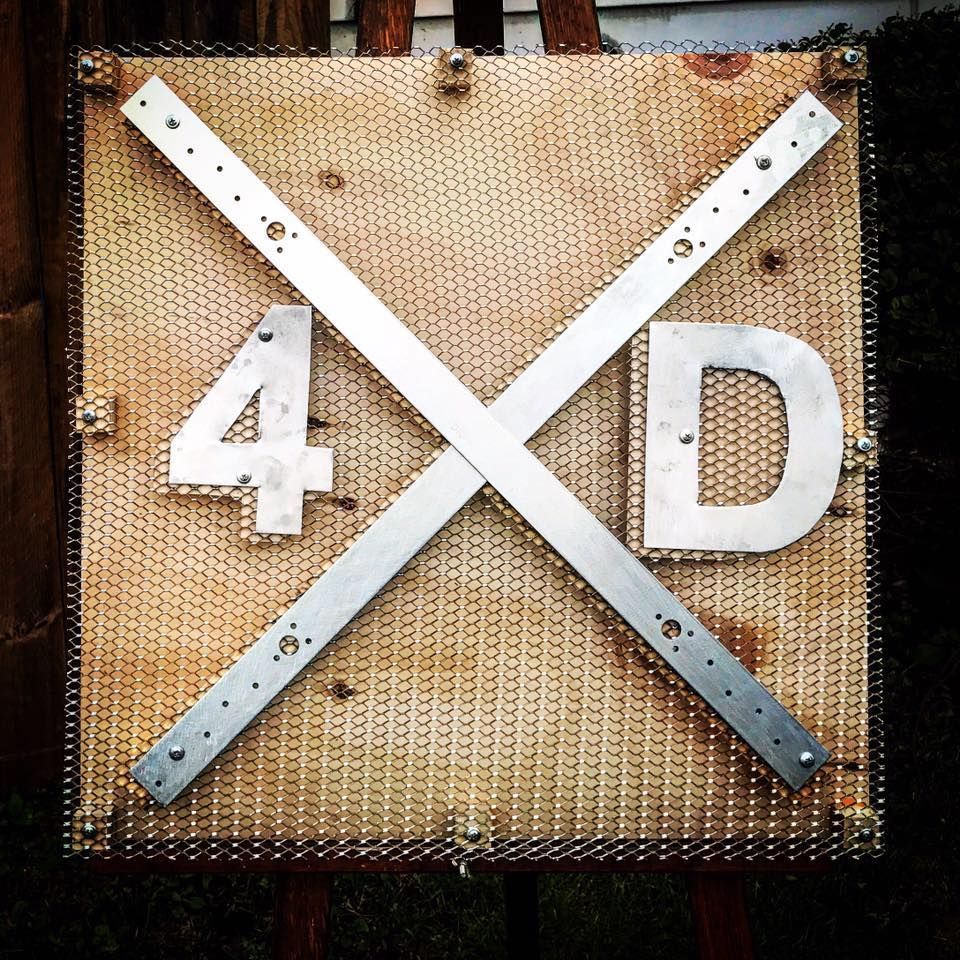Wooden sign with 