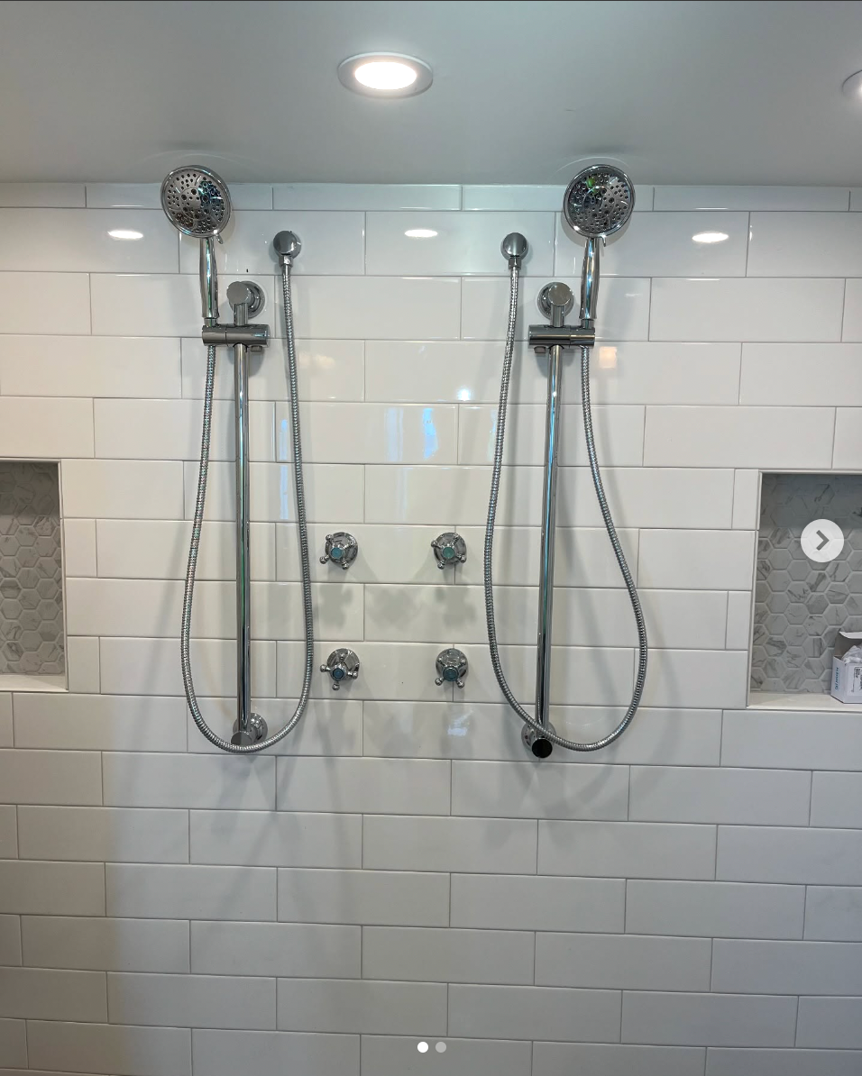 Placeholder: bathroom remodel in progress with exposed piping, photo to be uploaded by client