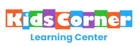 A colorful logo for kids corner preschool and childcare