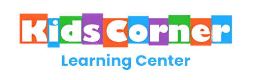 A colorful logo for kids corner preschool and childcare